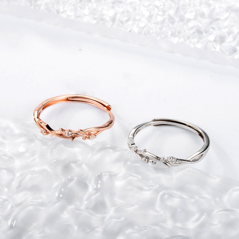 Wholesale S925 Sterling Silver Row Diamond Ring