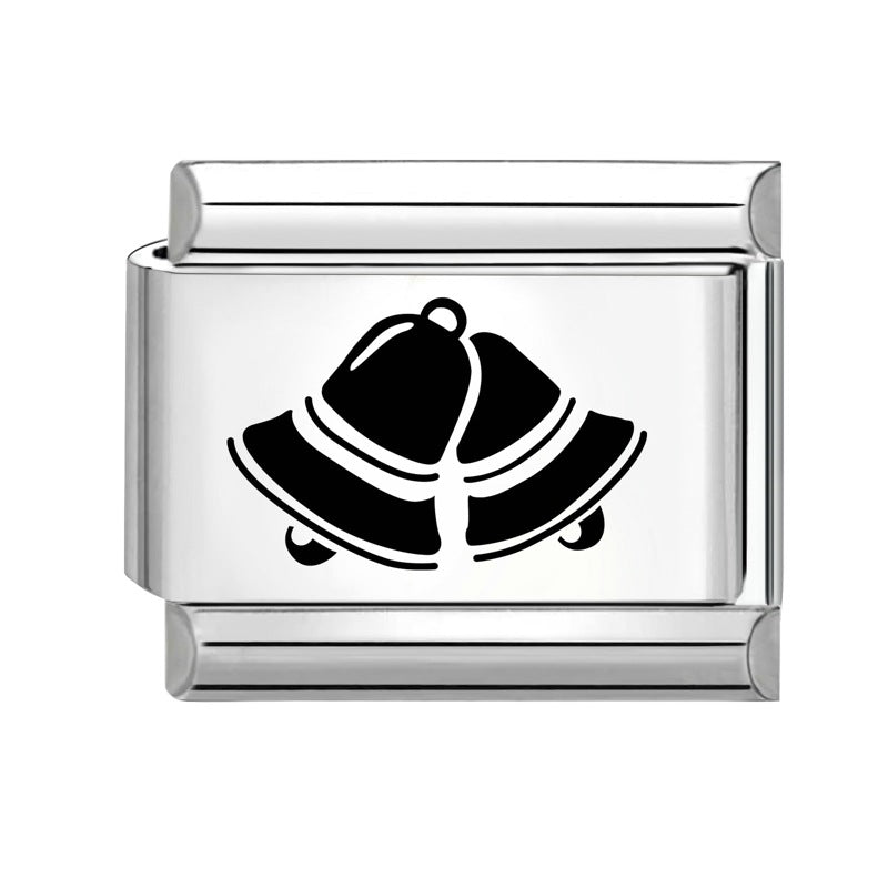 Wholesale Italian Charm Bracelet 9mm DIY Splicing Removable Christmas Cartoon Stainless Steel Composable Bracelet