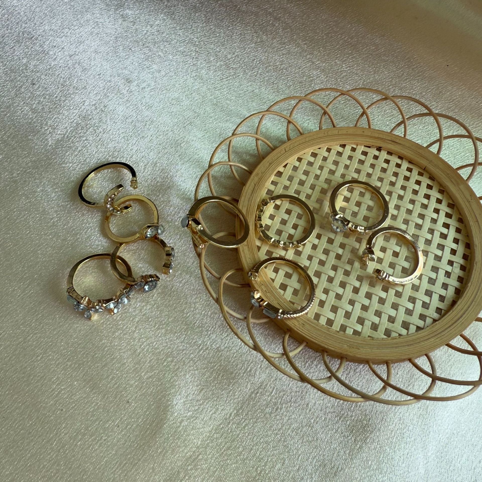 Wholesale Moon Diamond Open Knuckle Ring