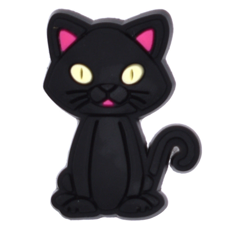 Wholesale  Random 100pcs  Cat  PVC Soft Rubber Shoe Buckle Decoration