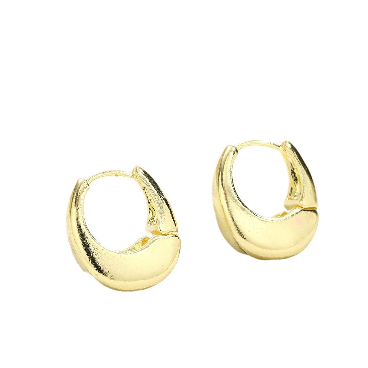 Wholesale Oval Plain Hoop Earrings ACC-ES-HZS004