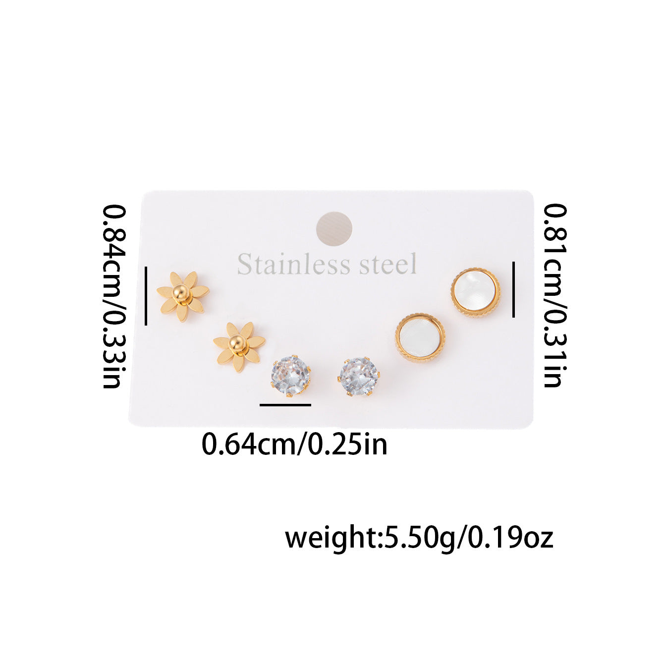 Wholesale Stylish Titanium Steel Love Earrings Set Fashion Jewelry for Party Wear