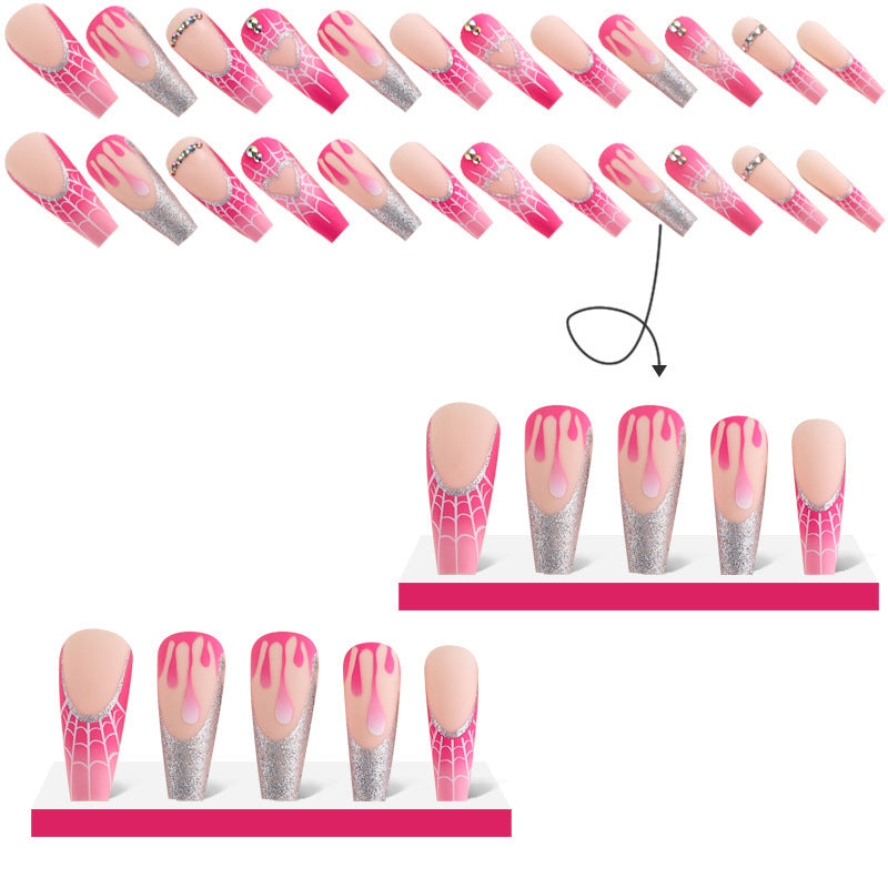 Wholesale Press on Nails kits Love Spider Web Plastic Nail Enhancement ACC-NS-MeiSu020