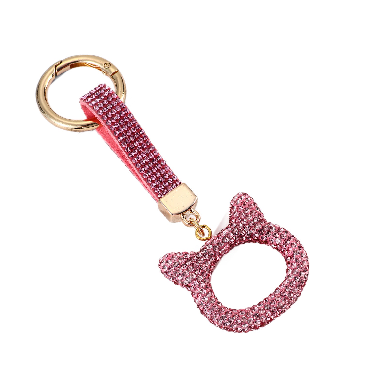 Wholesale hollowed-out cat head keychain