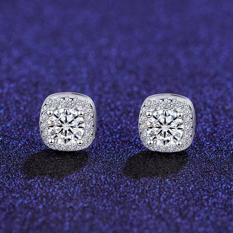 Wholesale Moissanite Sugar Cube  Rhinestones Adjustable Jewelry Set