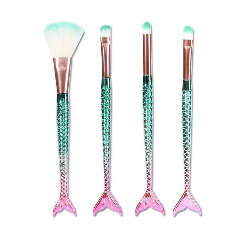 Wholesale 4pcs/set  Mermaid Makeup Brushes ACC-MB-Ruij004