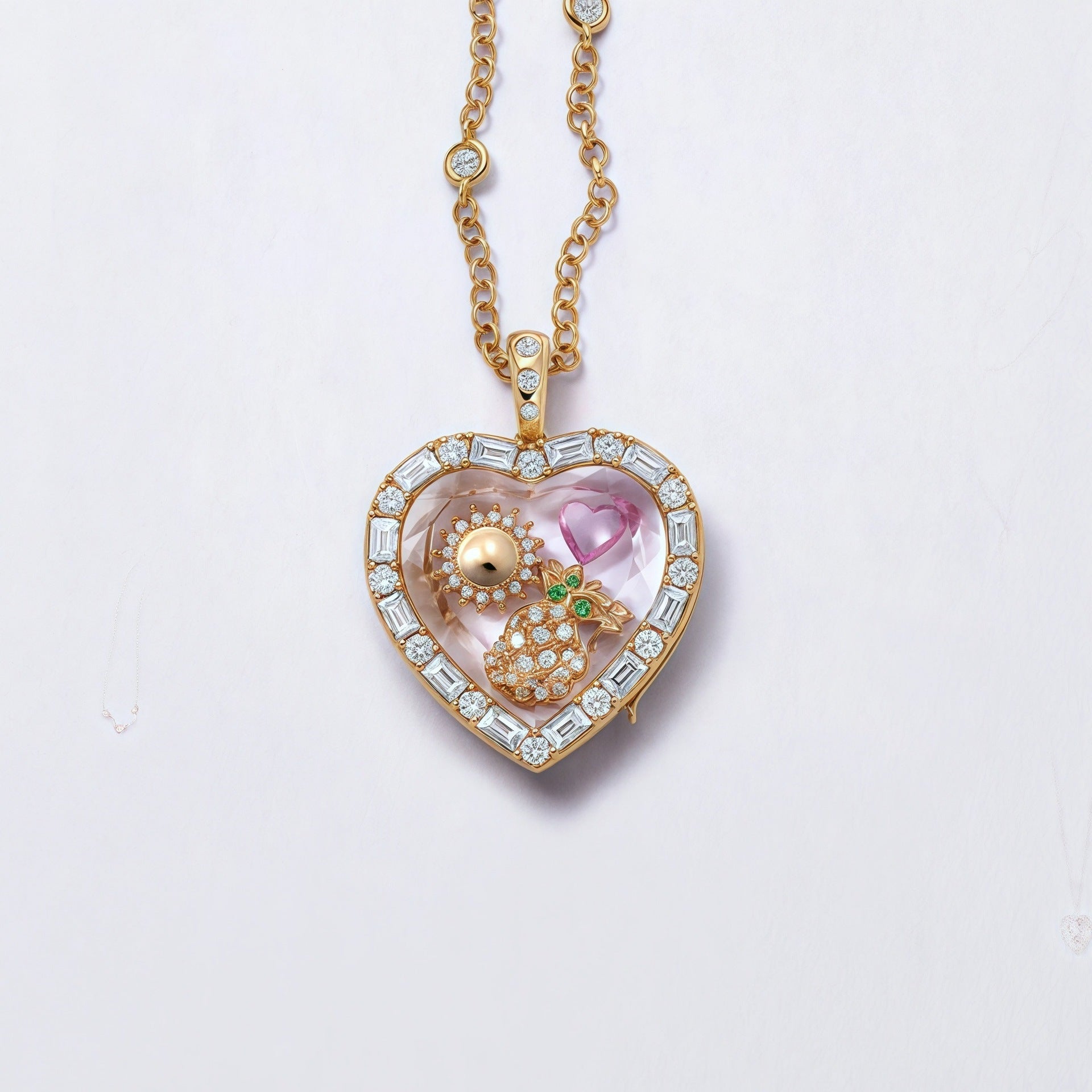 Wholesale Stylish Copper Heart Locket Necklace Gold Finish Trendy Fashion Accessory For Layering Jewelry