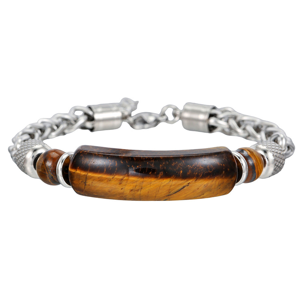 Wholesale Stainless Steel Turquoise Unisex Bracelet Vintage Chain Fashion Accessory for Everyday Wear