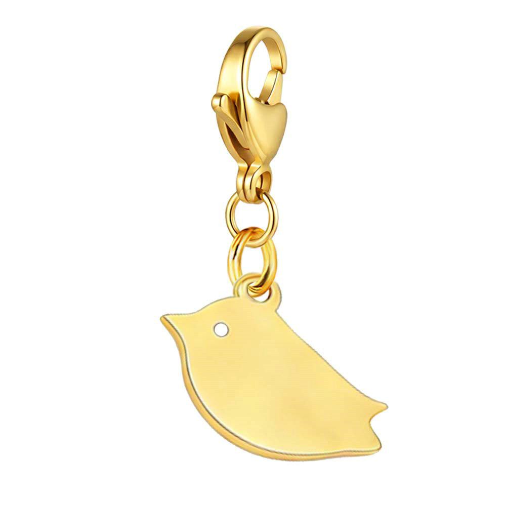 Wholesale Stainless Steel Gold Silver Patterned Lobster Clasp Pendant DIY Shoe Charm Jewelry Accessory Boutique Gift
