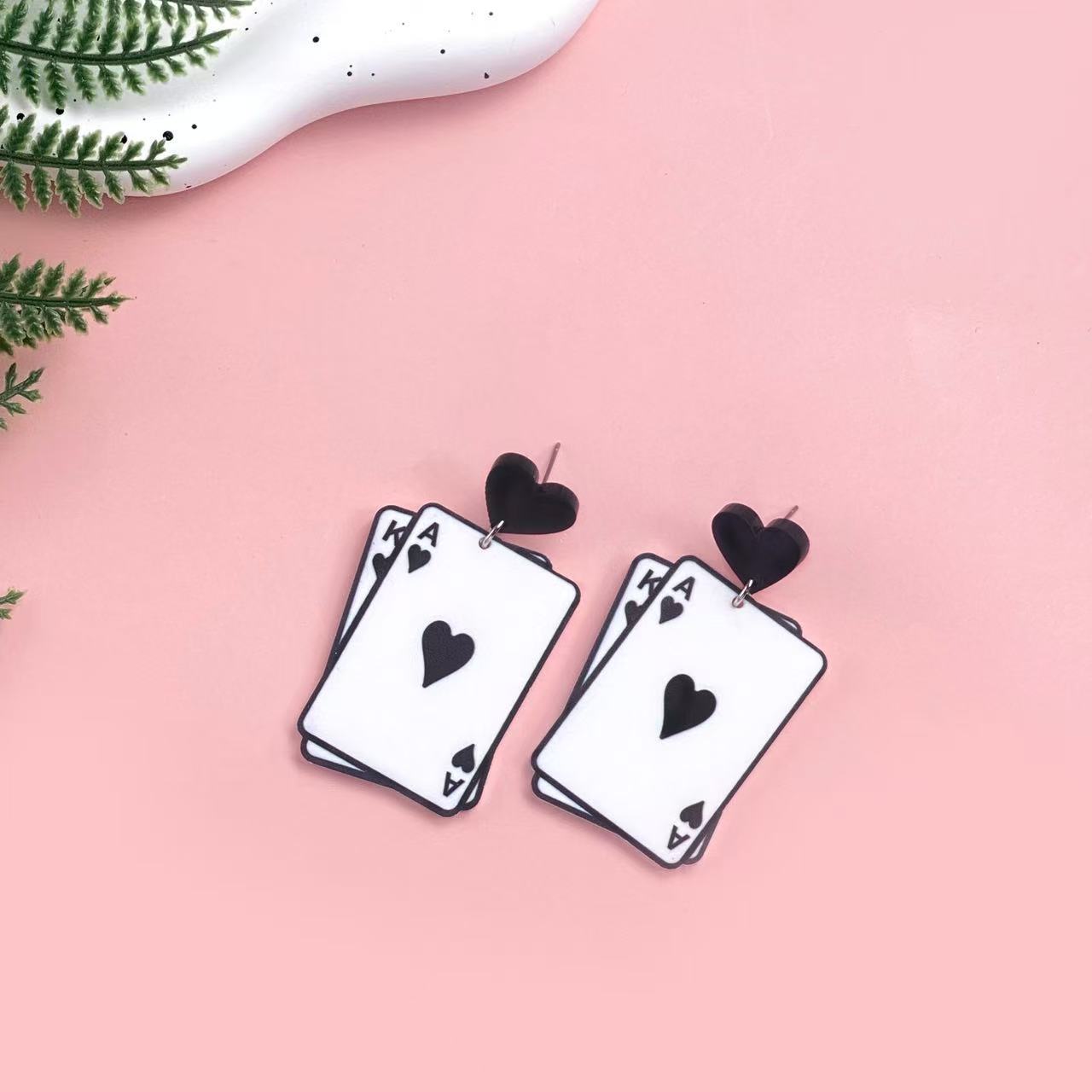 Wholesale  Acrylic Red Peach a earrings