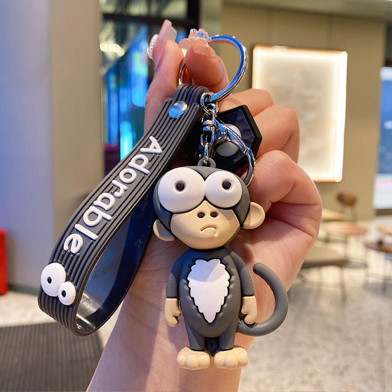 Wholesale Cartoon Silicone Animal Giraffe Cute Keychain Creative Keychain ACC-KC-Gongz007