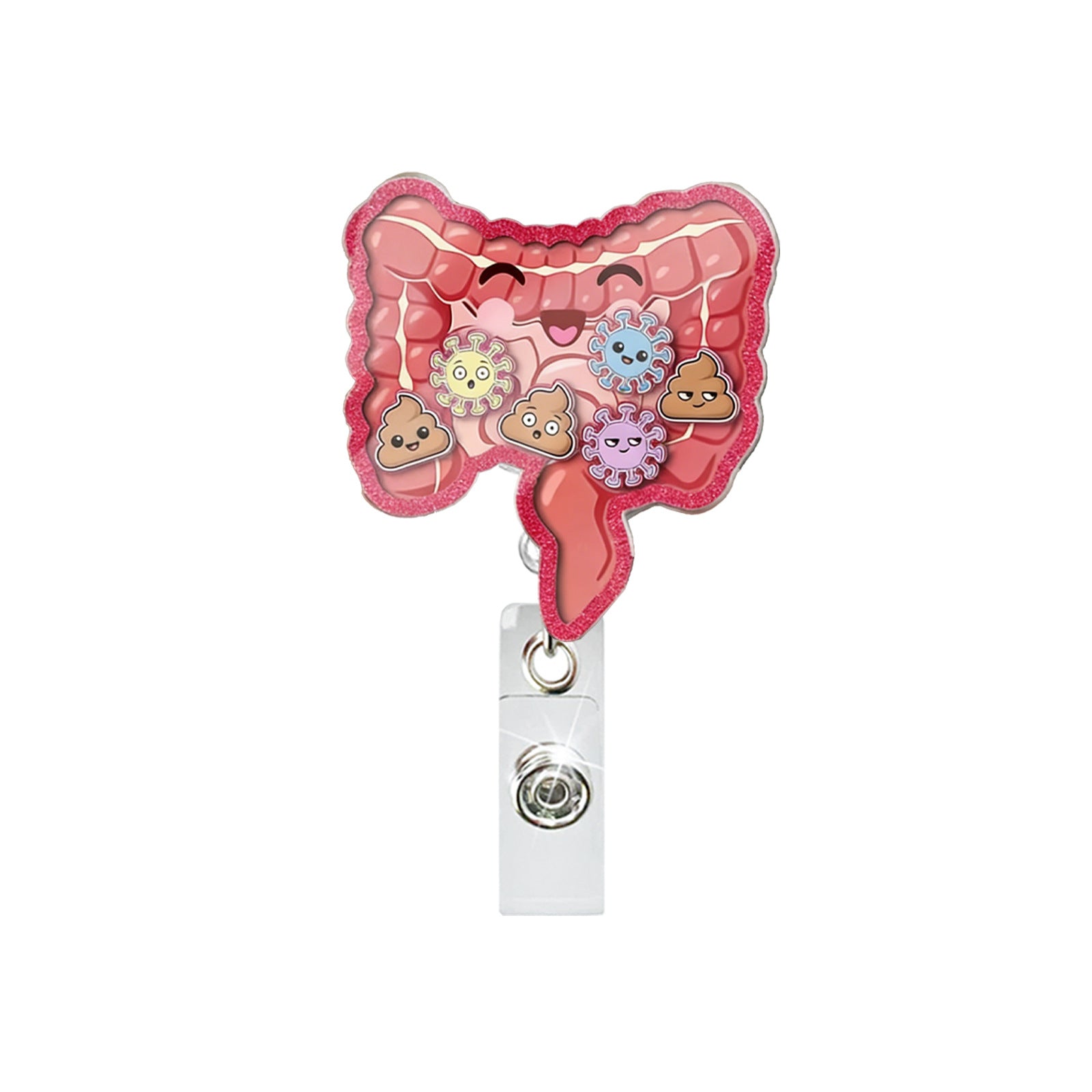 Wholesale Acrylic Medical-Themed Retractable Badge Reel for Medical Students Fashion Accessory