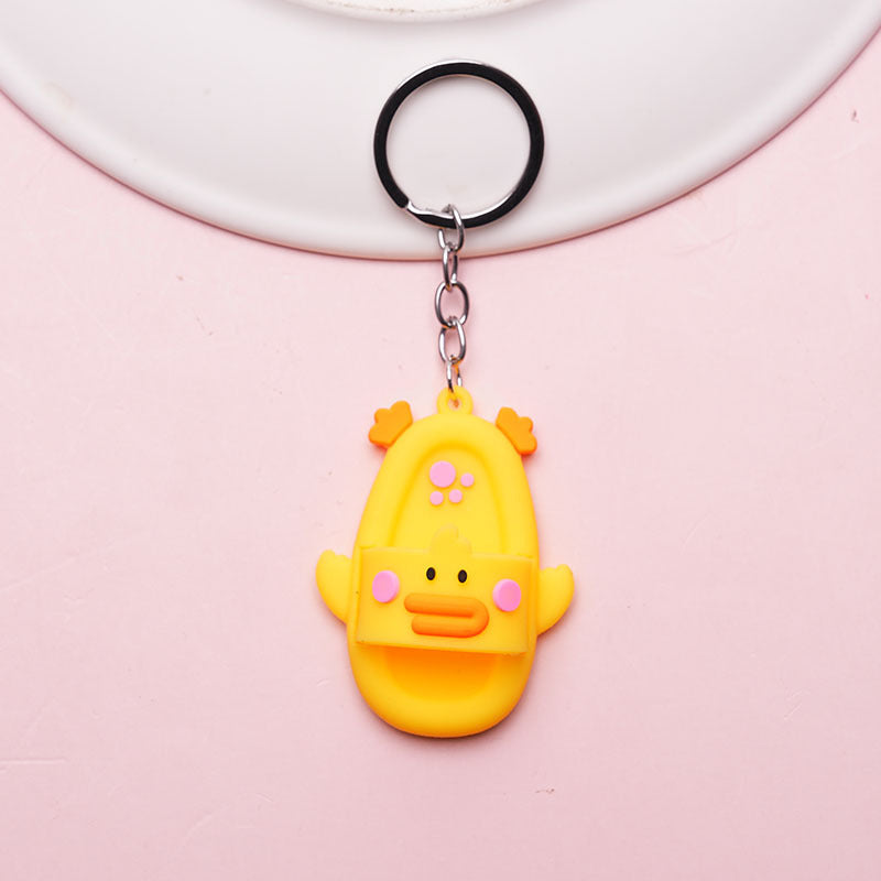 Wholesale Dinosaur duck key chain Animal car keychain