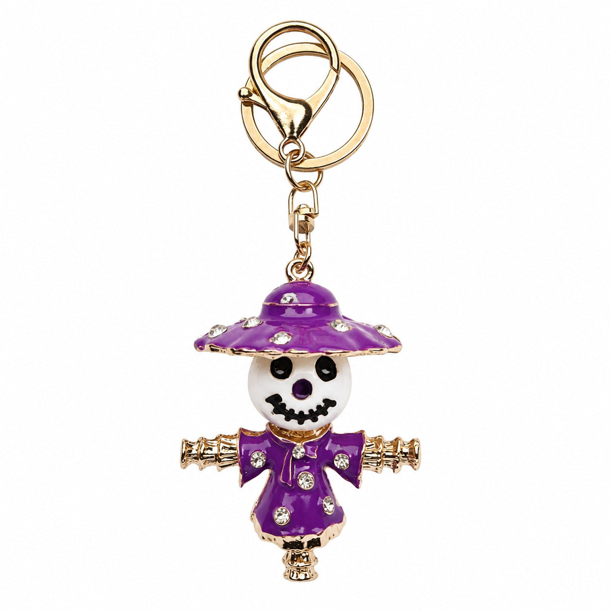 Wholesale  Cartoon Enamel Keychain with Crystal Inlay,  Bag Charm Car Key Accessory Gift