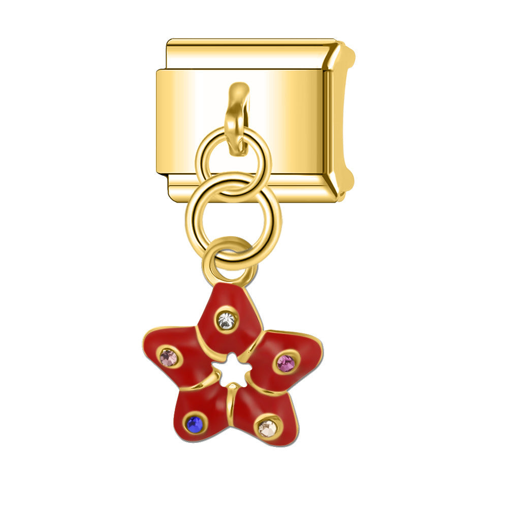 Wholesale Italian Charm Bracelet 9mm DIY Splicing Cute Creative Stainless Steel Composable Bracelet