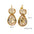 Wholesale Stainless Steel Water Drop Zircon Ears Earrings