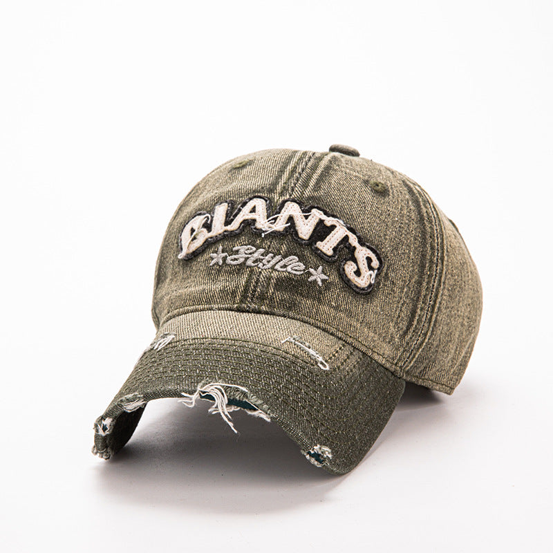 Wholesale Washed patch letter embroidered baseball cap