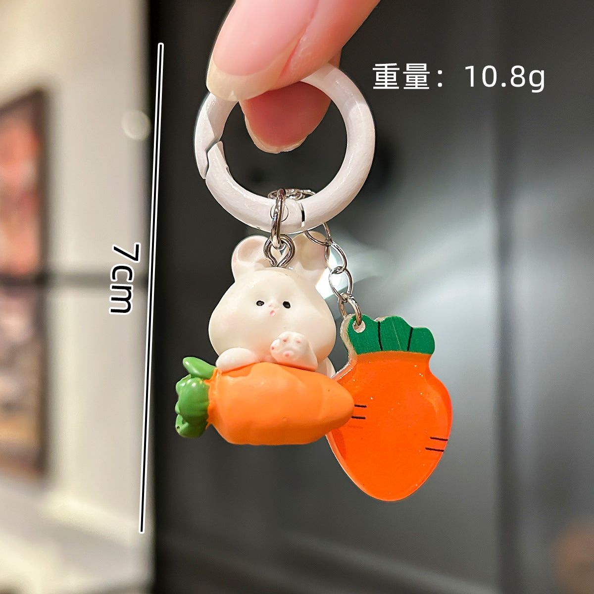 Wholesale Cute radish rabbit keychain
