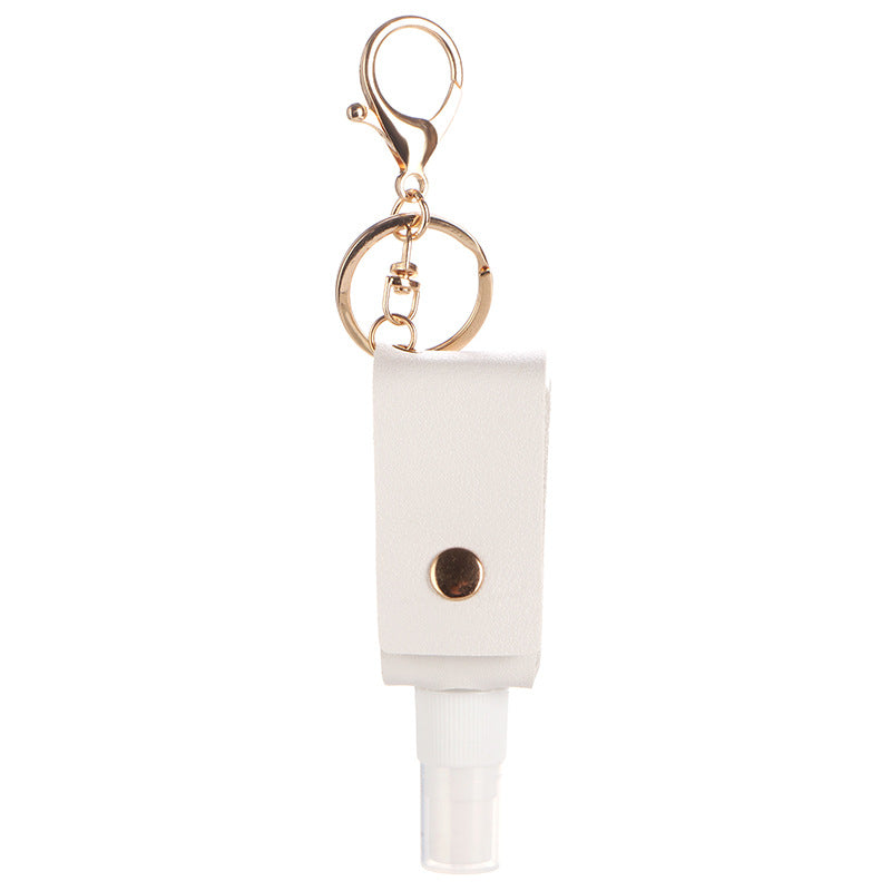 Wholesale  PU Leather Multicolor 30 ml Spray Hand Sanitizer Bottled Leather Case Keychains