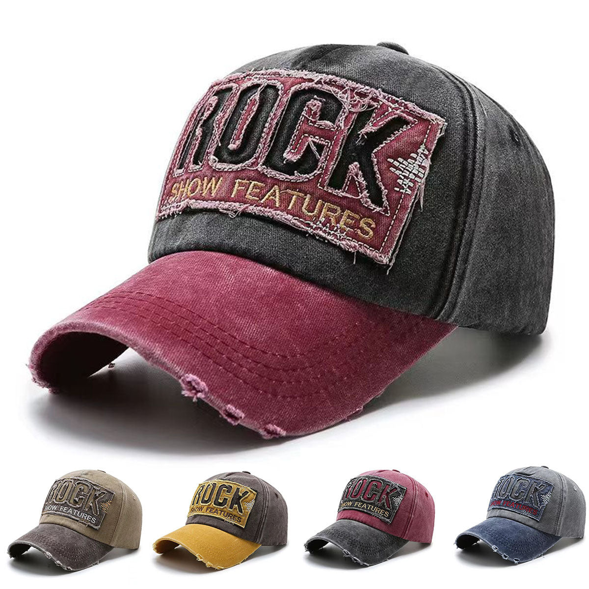 Wholesale Black Washed Cotton Embroidered Baseball Cap For Men Korean Style Casual Fashion Accessory Gift Boutique Resale