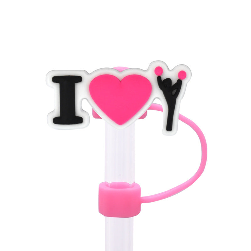 Wholesale Random 100pcs Pink Series 8/10mm PVC Soft Straw Tube Cap