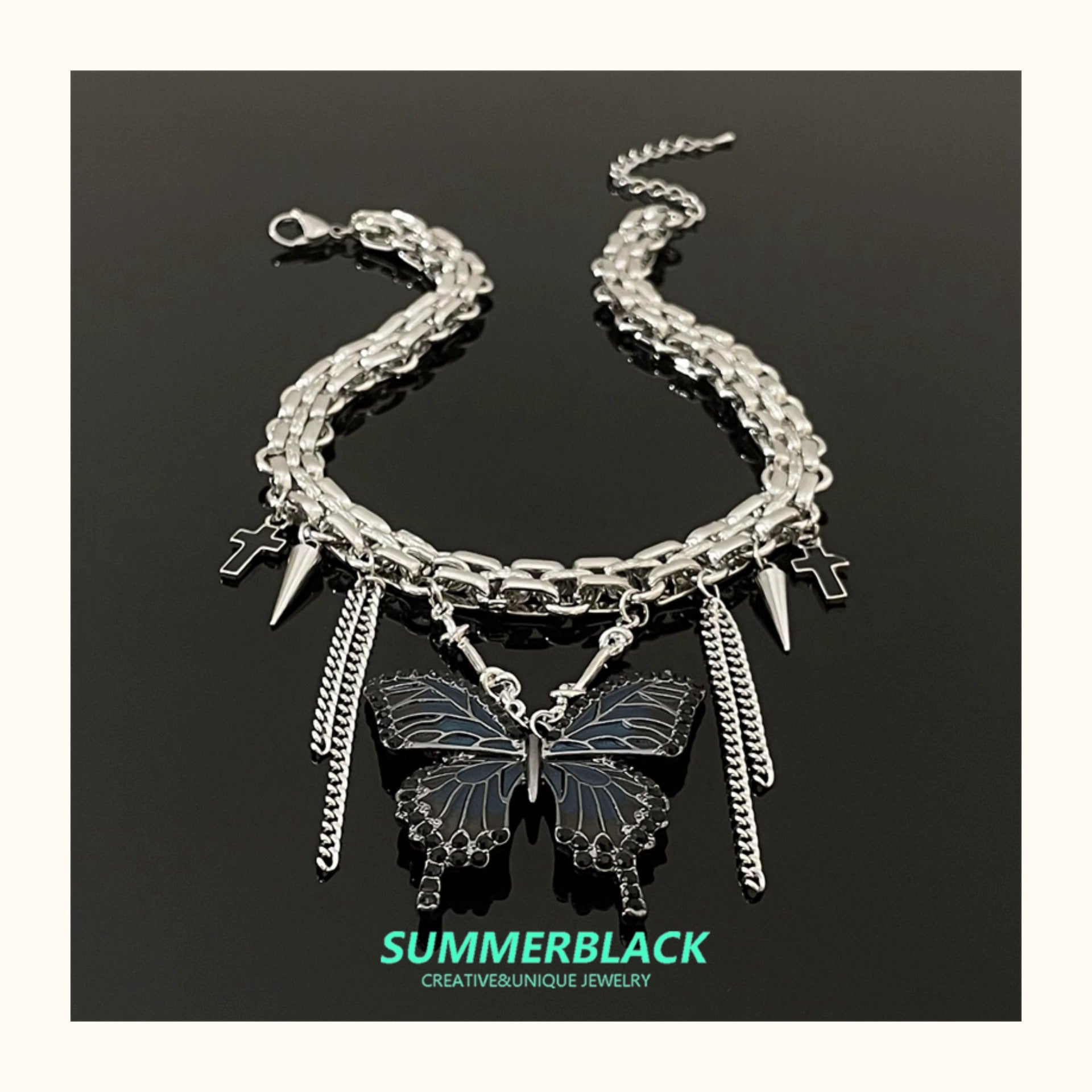 Wholesale  Butterfly Necklace  Clavicle Chain