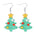 Carton de gros dessin animé Elk Old Snowman Boucles d'oreilles colorées