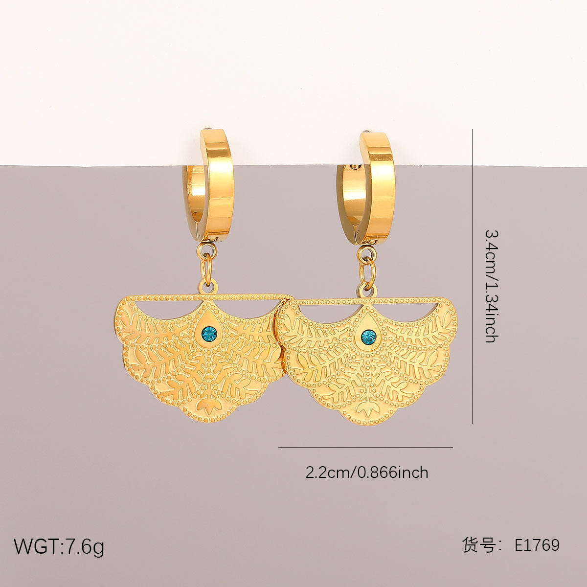 Wholesale Stainless steel flower and heart earrings