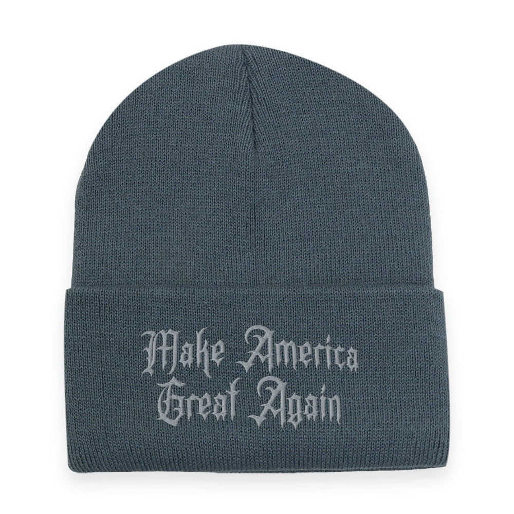 Wholesale Embroidered Gothic Dark Knitted Beanie