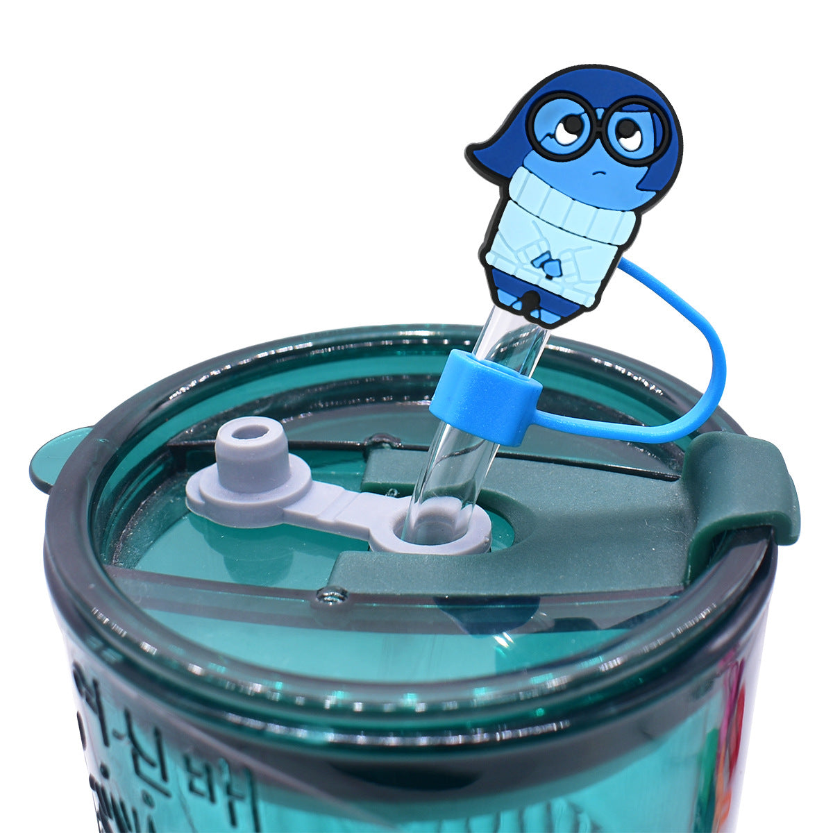 Wholesale Random 100pcs Straw Tube Cap Cartoon PVC Soft Straw Plug Straw Cover ACCVIP-SCR-RYY010