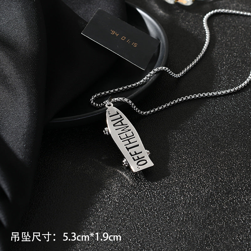 Wholesale Titanium Steel Long Necklace Men's Sweater Chain ACC-NE-Meihun009