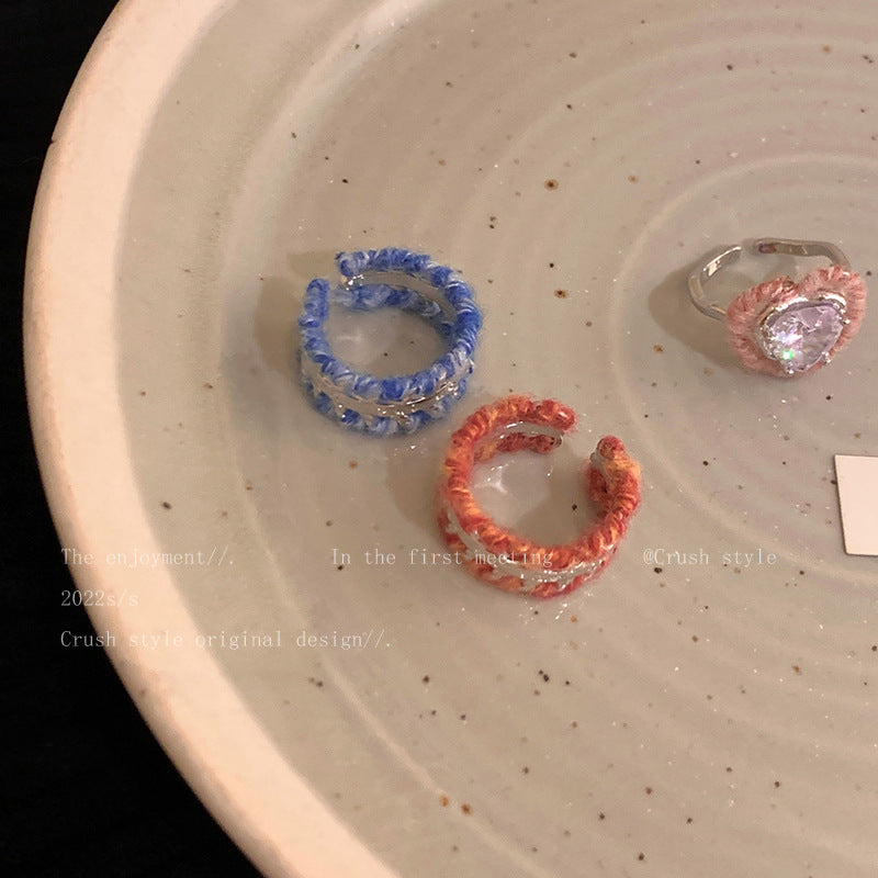 Wholesale Love zircon plush open ring