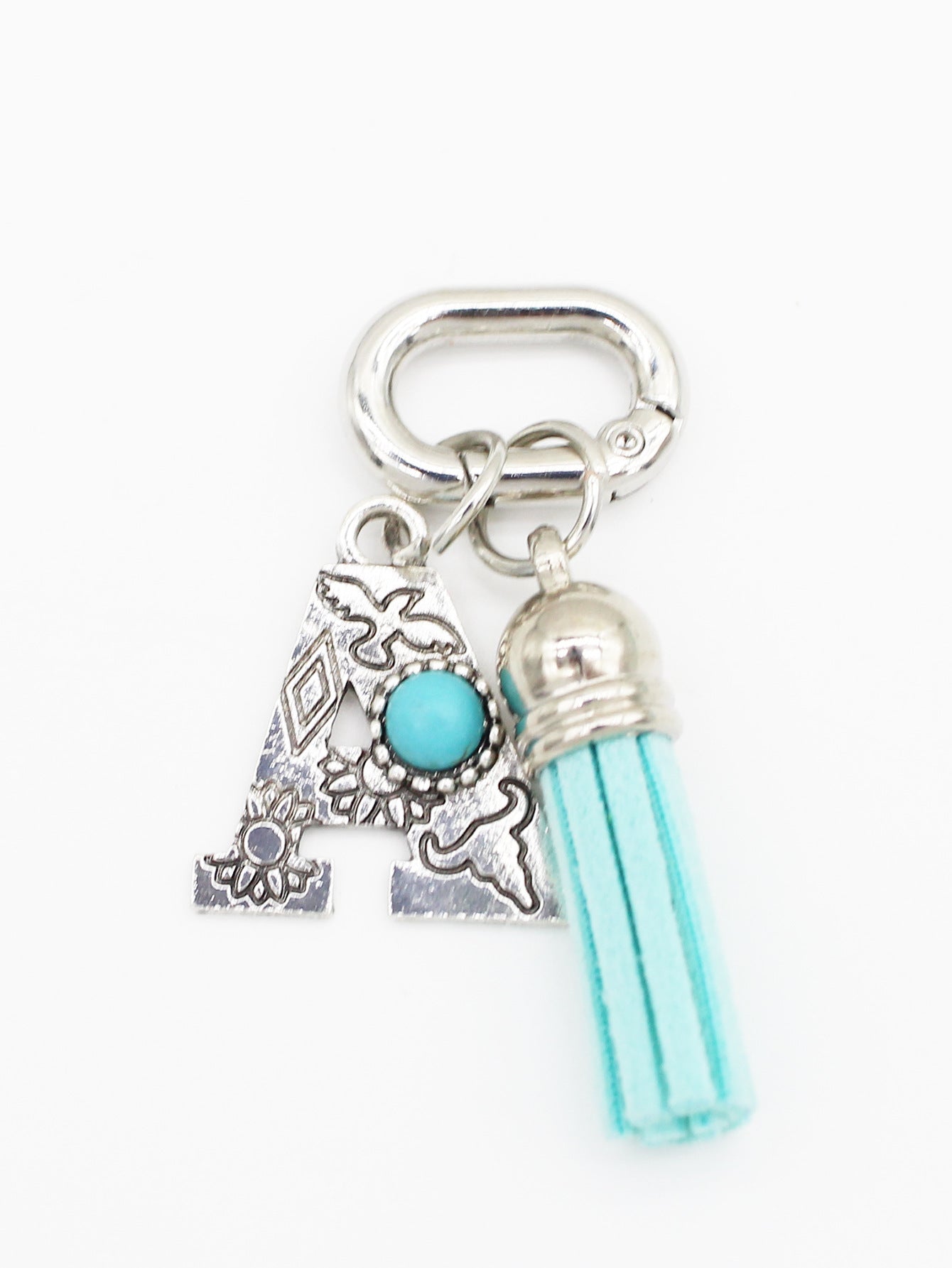 Wholesale New Ethnic Style Turquoise 26-Letter Tassel Shoe Bag Pendant Jewelry