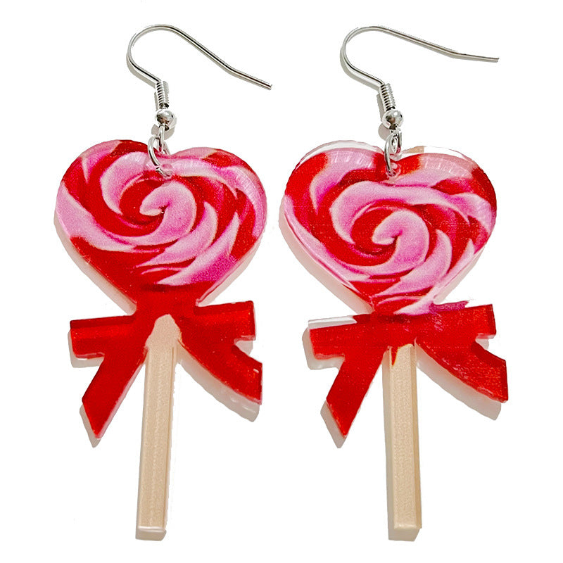 Wholesale 2 Pairs/pack Valentine's Day Party Candy Love Bear Fun Cute Earrings ACC-ES-HY197