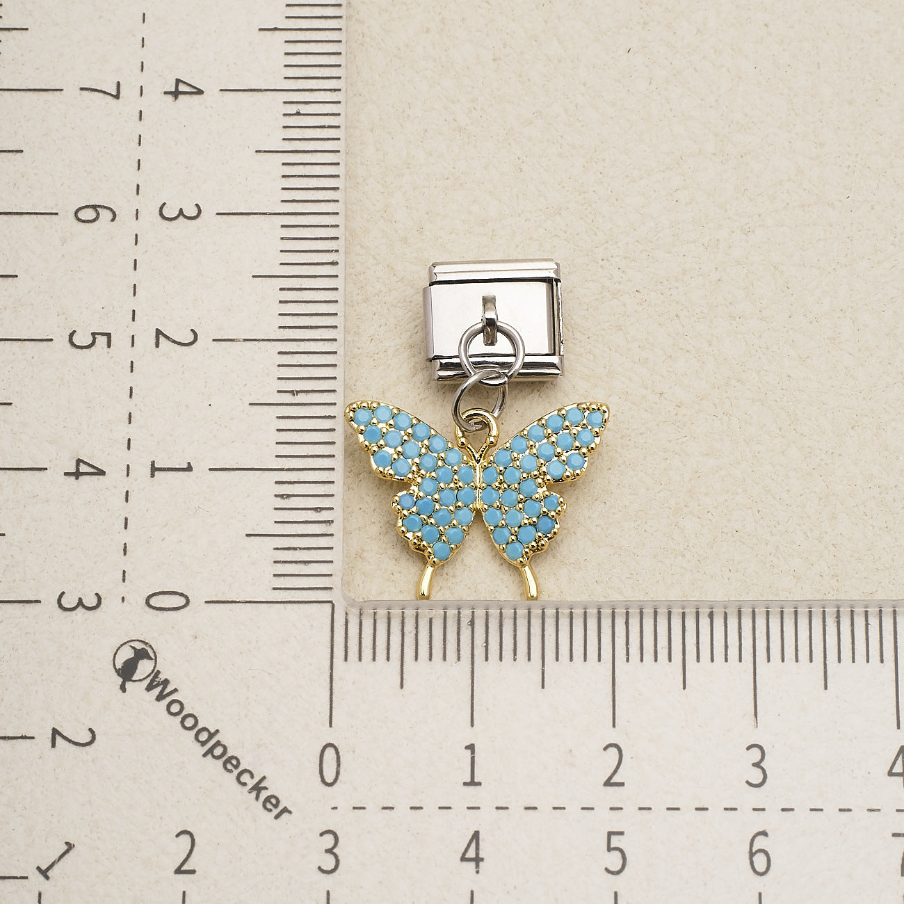 Wholesale Stainless Steel Electroplated Light Blue Heart Sun Seahorse Charm Bracelet DIY Fashion Accessory Gift
