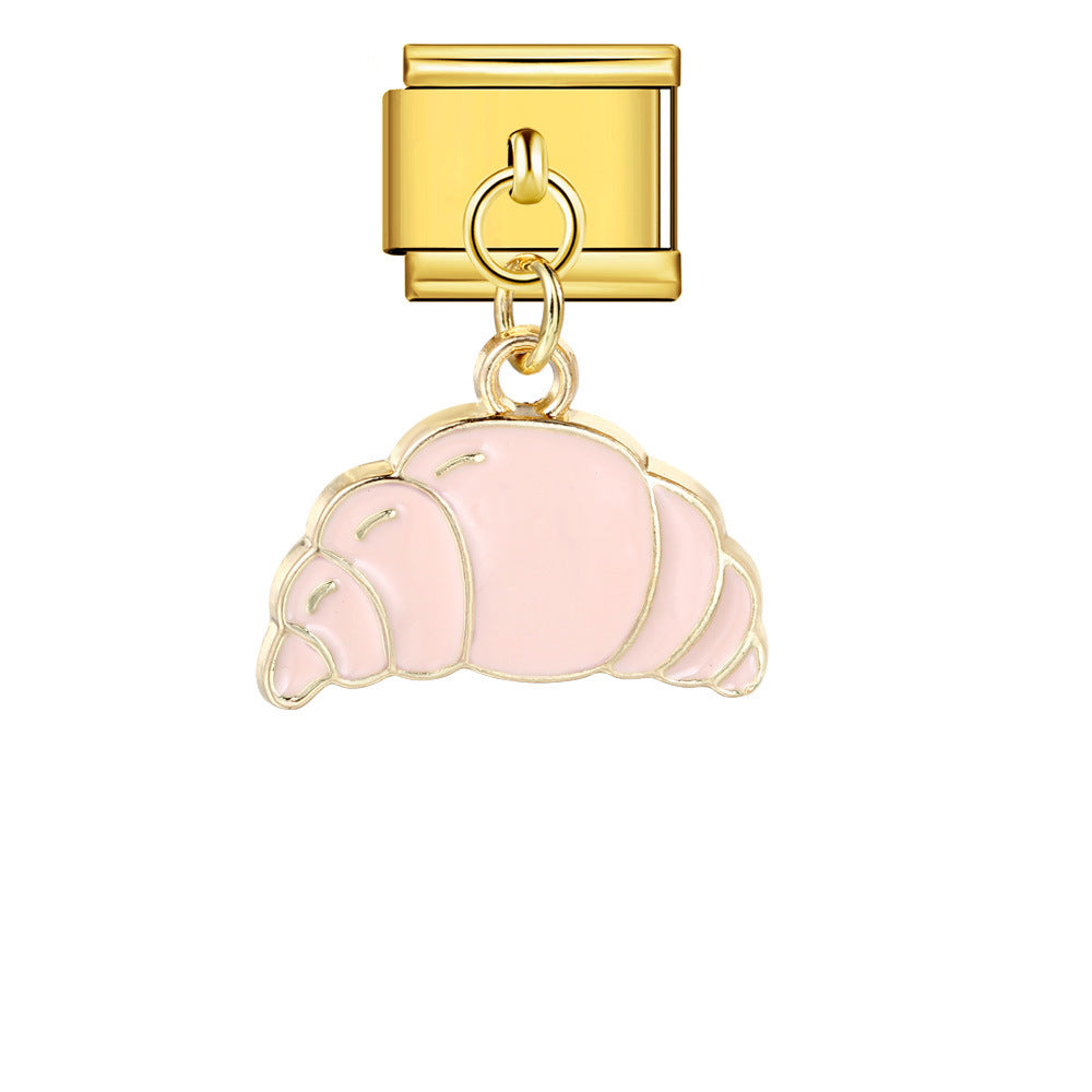 Wholesale Italian Charm Bracelet 9mm DIY Food series   Creative Stainless Steel Composable Bracelet