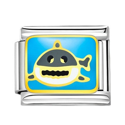 Wholesale Italian Charm Bracelet 9mm DIY Splicing Shark Penguin Stainless Steel Composable Bracelet