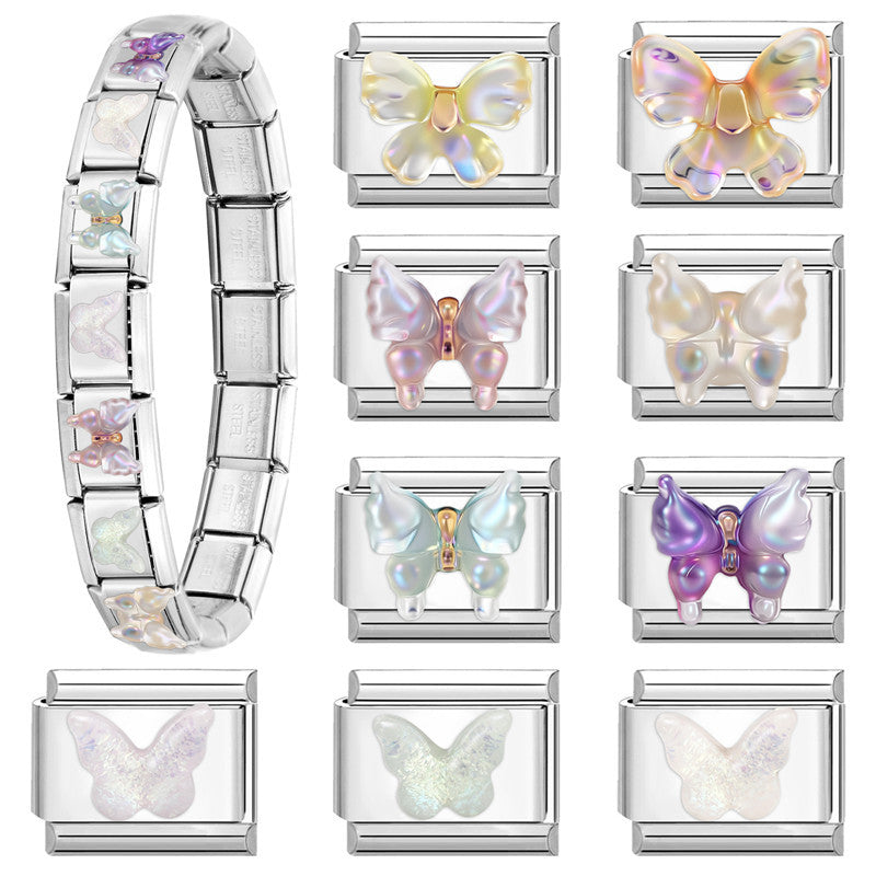 Wholesale Italian Charm Bracelet 9mm DIY Splicing Cute Creative Stainless Steel Composable Bracelet