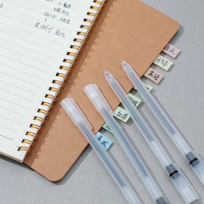 Wholesale gel pen replacement pen frosted transparent ballpoint pen