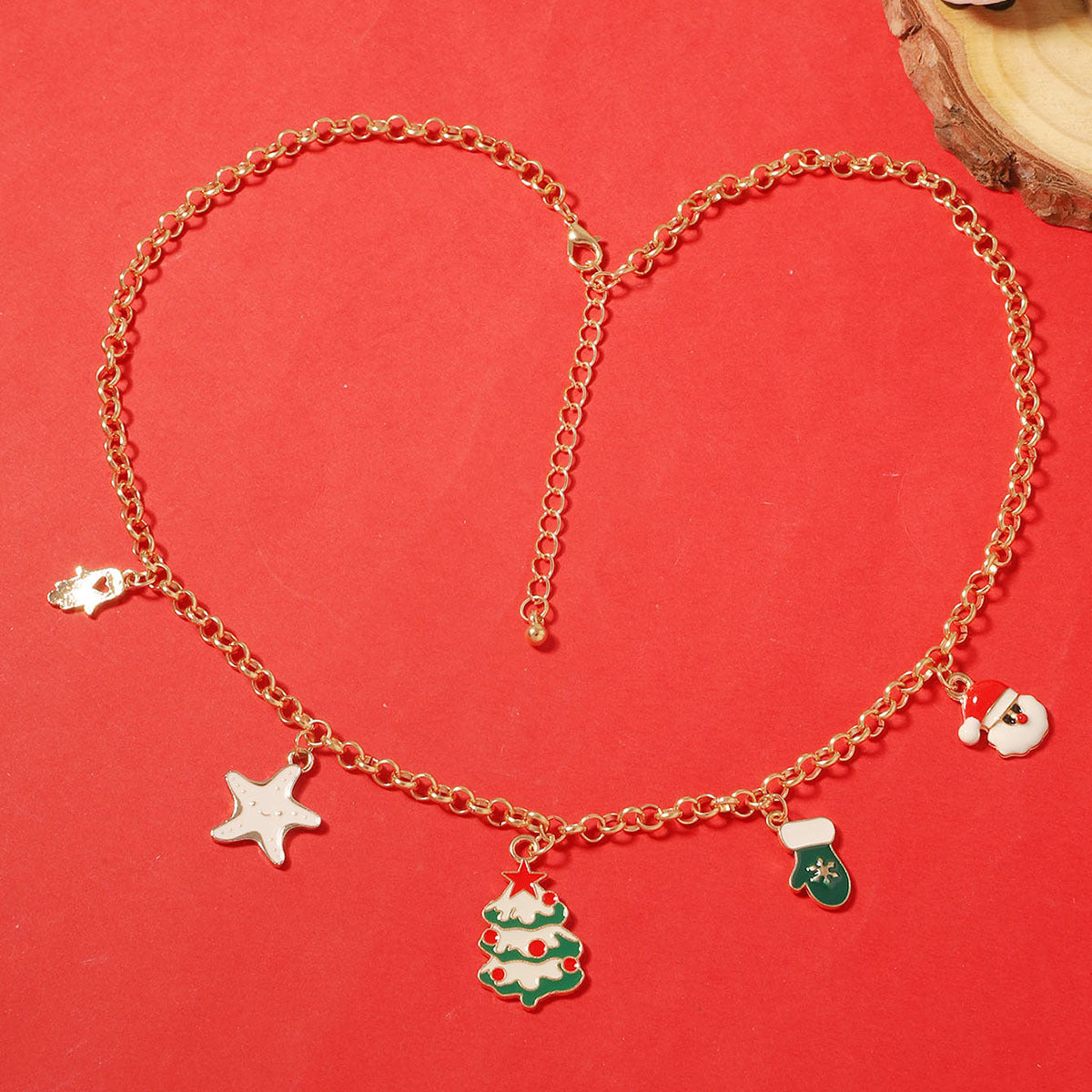 Wholesale Cartoon  Christmas tree necklace