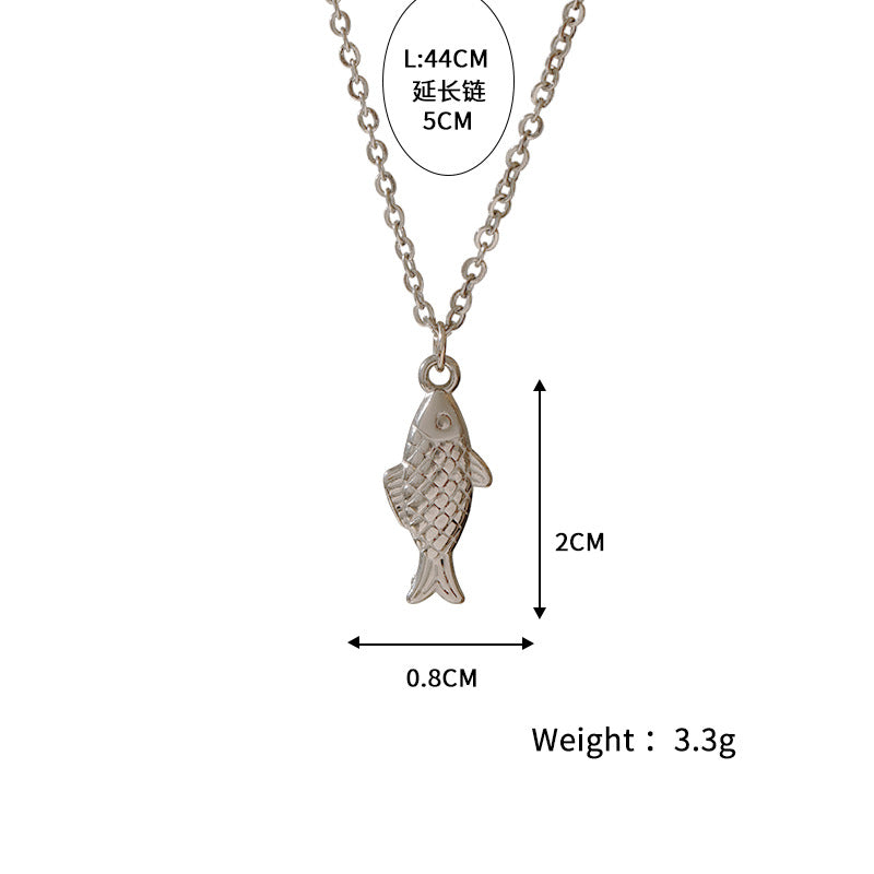 Wholesale  stainless steel marine lovers small fish necklace