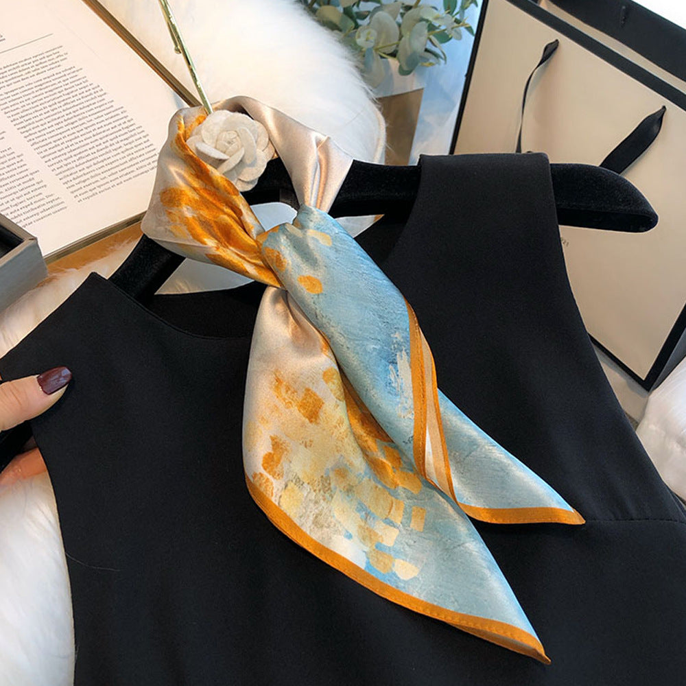 Wholesale versatile high-grade  Silk f 53* 53cm Large Square  Scarf