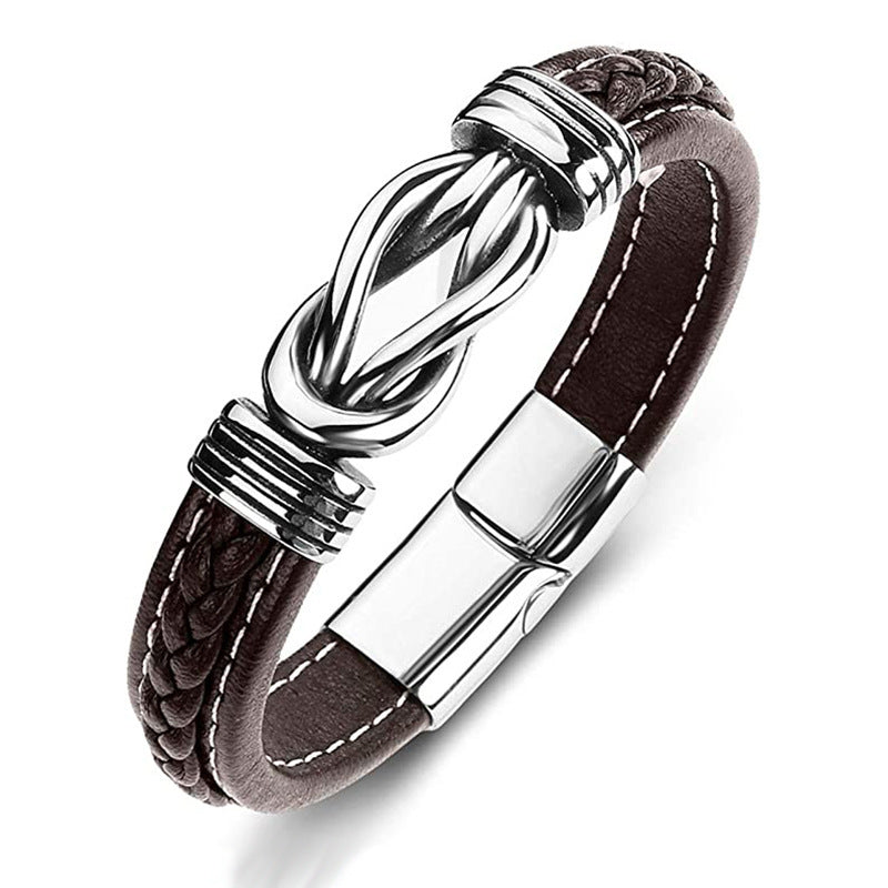 Wholesale men's leather bracelet