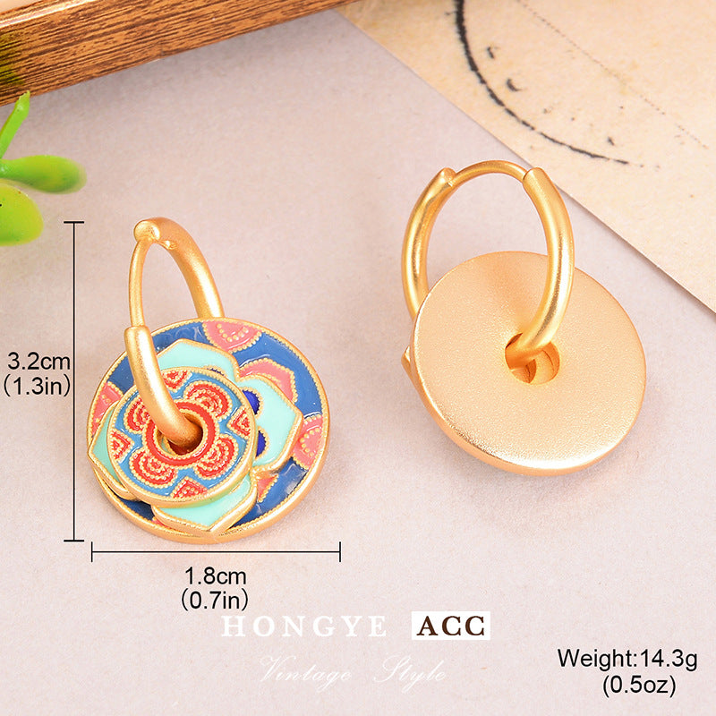 Wholesale Baroque Pearl Earrings  Oil Painting Series Ear Jewelry