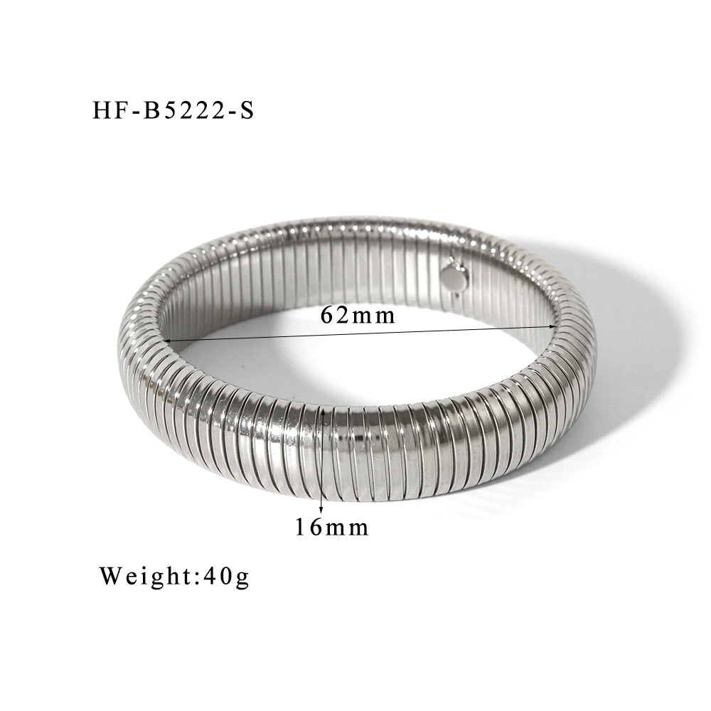 Wholesale 18K Stainless Steel Bracelets Elastic Snake Bone Bracelet ACC-BT-ChengBing002