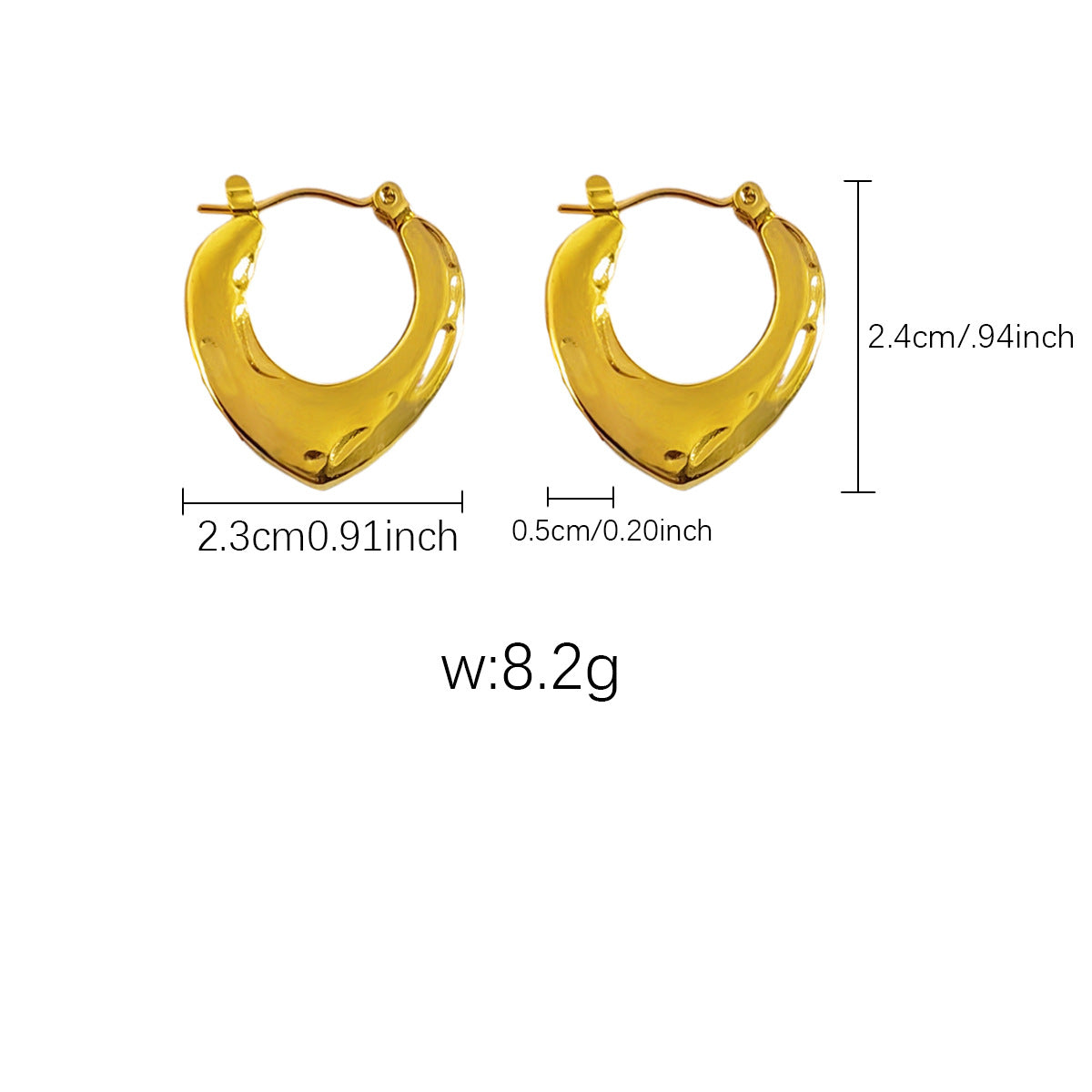 Wholesale Stainless Steel Plated 18k Gold Geometric Earrings