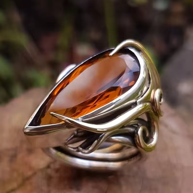 Wholesale Zinc Alloy Geometric Ring with Ancient Silver Finish - Trendy Jewelry Accessory for Men