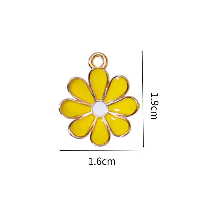 Wholesale 10pcs/pack  Alloy Oil Dripping Cartoon Bee Animal DIY Earrings Keychain Pendant Jewelry Accessories Bag Pendant