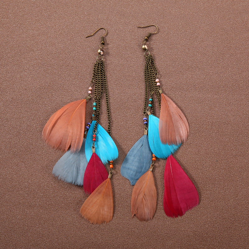 Wholesale Retro Bohemian Ethnic Style Earrings Tassel Earrings ACC-ES-Gumi005