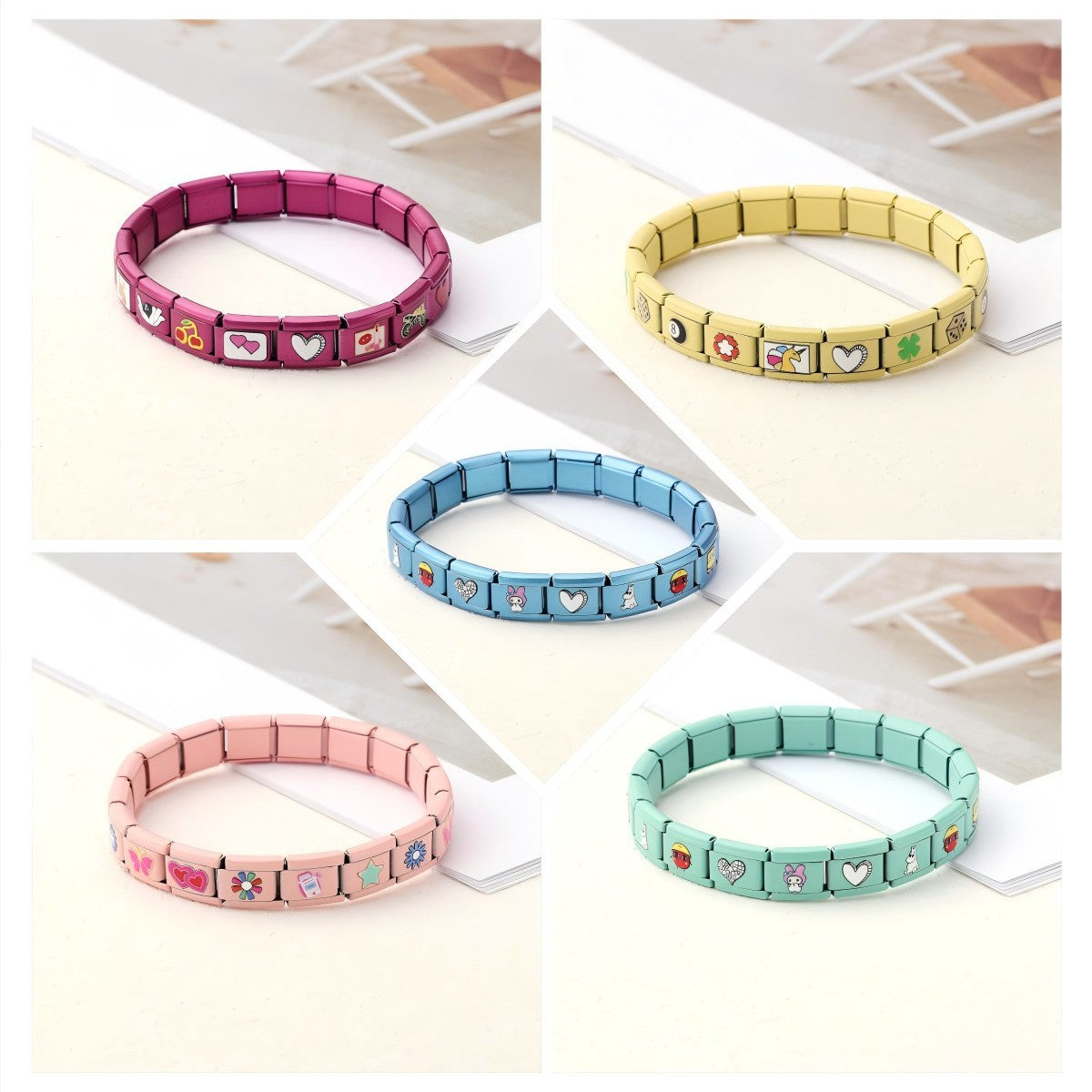 Wholesale Italian Charm Bracelet Colorful Bracelet